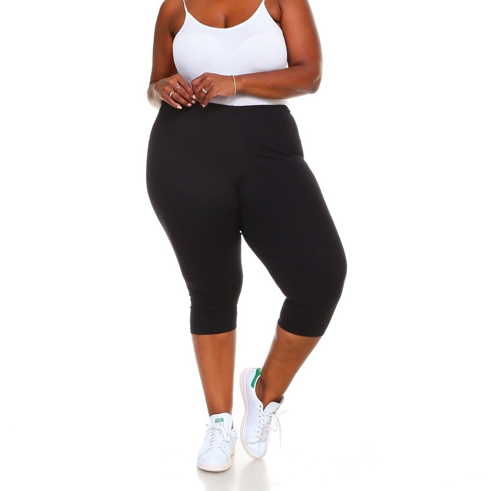 Women’s plus size xl-6x capri cotton leggings